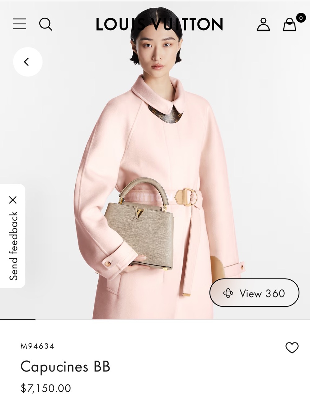 Louis Vuitton AUTHENTIC NEW IN BOX. Capucines BB Galet Taurillon bag - Picture 10 of 11